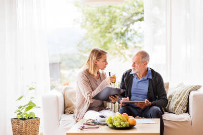 Health Expert with a Senior Man